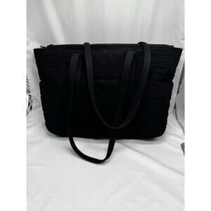Vera Bradley Baby Diaper Bag Black Paisley Lined Quilted Tote Travel Workout